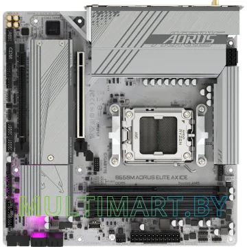 Материнская плата Gigabyte B650M Aorus Elite AX Ice картинка 4